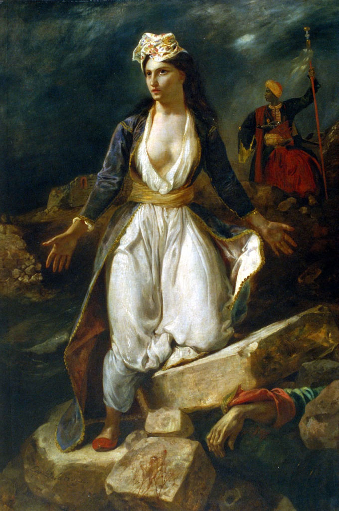 Image de La Grèce sur les ruines de Missolonghi par Delacroix - Bordeaux, Musée des Beaux-Arts