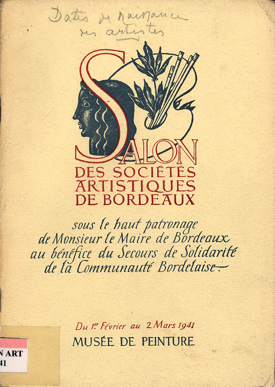 Lien vers le catalogue du salon des Artistes Indépendants Bordelais 1941