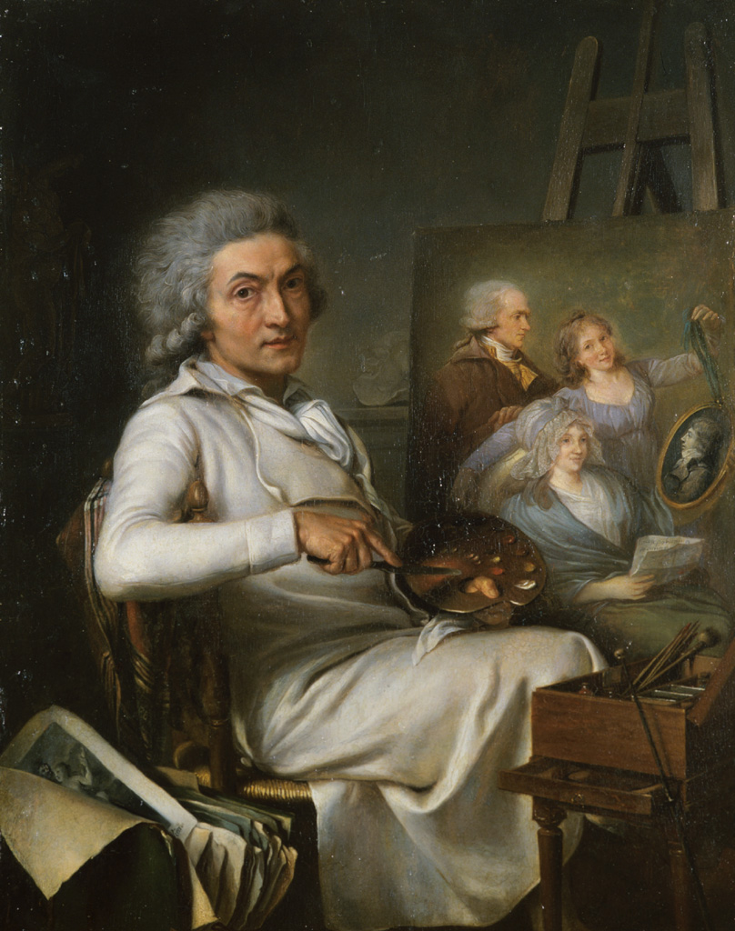 L'Artiste peignant un portrait de famille. Pierre LACOUR père. 1798 © Musée des Beaux-Arts-mairie de Bordeaux. Cliché L.Gauthier