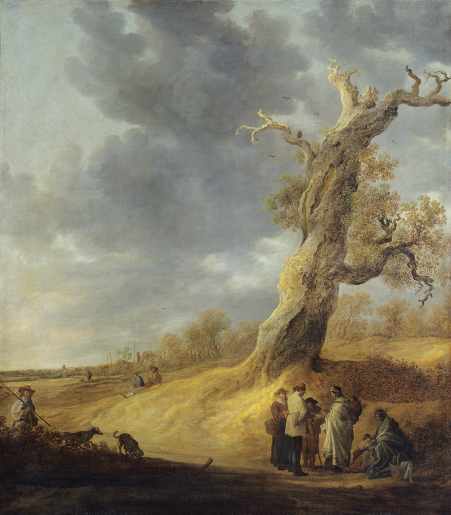 Le Chêne foudroyé ou la diseuse de bonne aventure. Jan Josefsz. VAN GOYEN.1638.© Musée des Beaux-Arts-mairie de Bordeaux. Cliché L.Gauthier