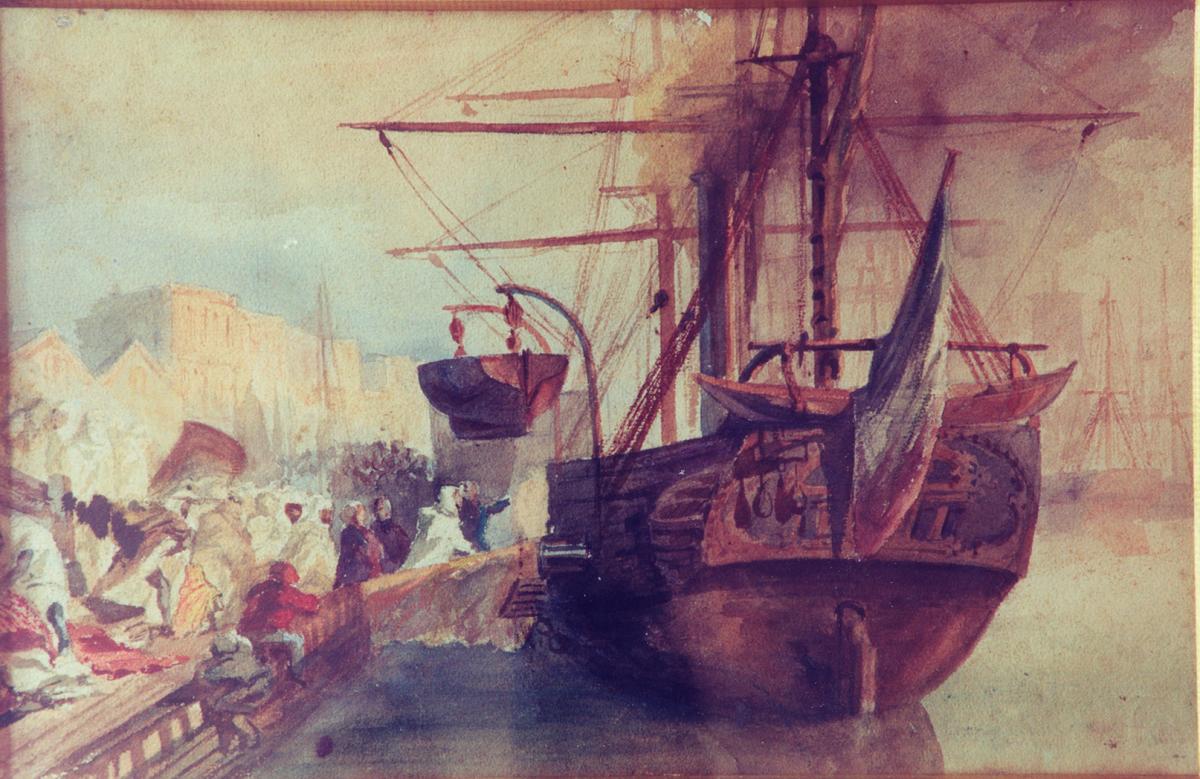 L'embarquement d'Abd-el-Kadher à Bordeaux.Stanislas Gorin