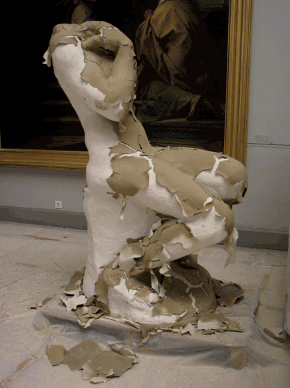 Image : Cybèle, pendant les phases de restauration. Bordeaux, musée des Beaux-Arts, 2012