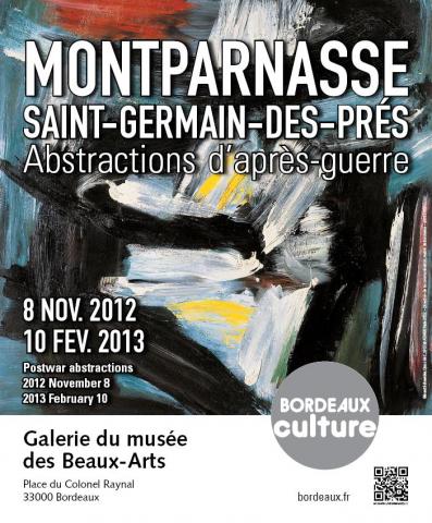 Affiche de l'exposition "Montparnasse St-Germain-des-Près © Musée des Beaux-Arts-mairie de Bordeaux. Cliché F.Deval
