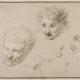 Etude de deux têtes d'hommes. Jean Joseph Taillasson© Musée des Beaux-Arts-mairie de Bordeaux. Cliché F.Deval